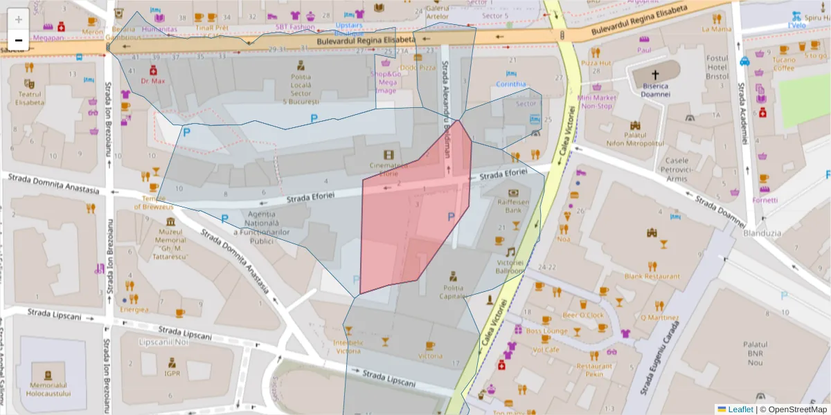 Hartă a codului poștal  și a codurilor poștale învecinate