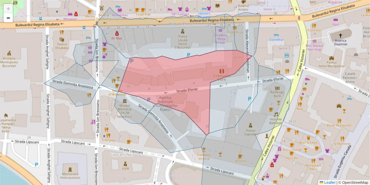 Hartă a codului poștal  și a codurilor poștale învecinate