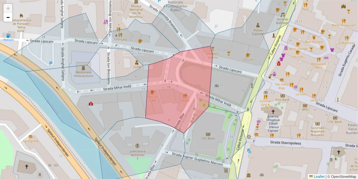 Hartă a codului poștal  și a codurilor poștale învecinate