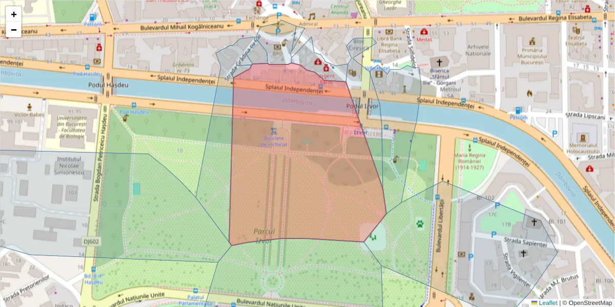 Hartă a codului poștal  și a codurilor poștale învecinate