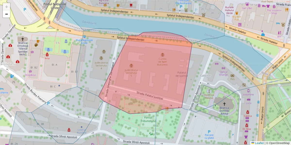 Hartă a codului poștal  și a codurilor poștale învecinate