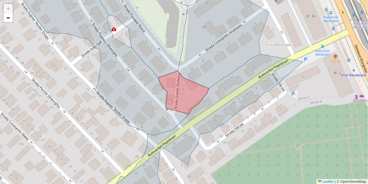 Hartă a codului poștal  și a codurilor poștale învecinate