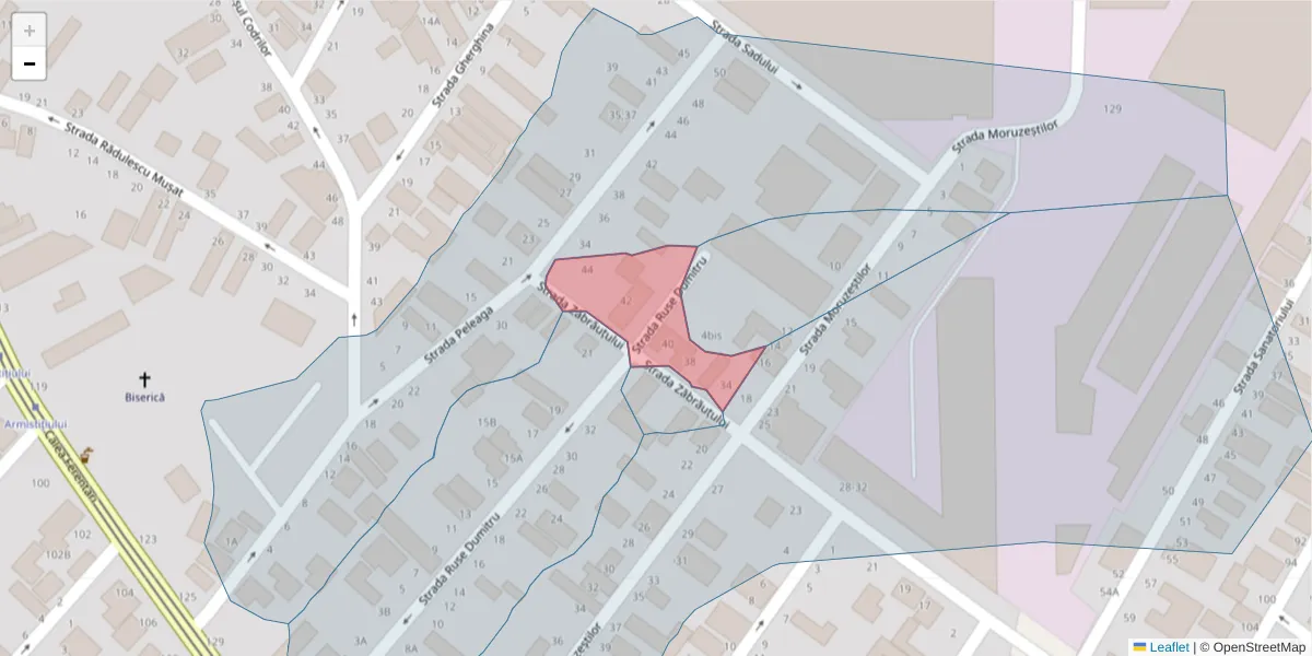 Hartă a codului poștal  și a codurilor poștale învecinate