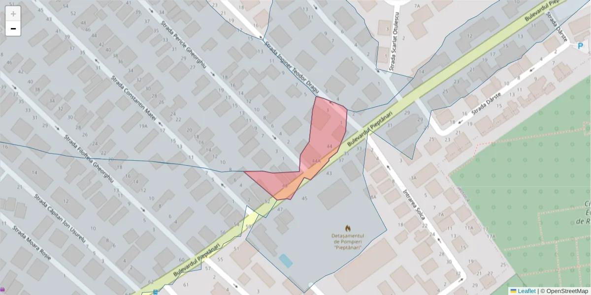 Hartă a codului poștal  și a codurilor poștale învecinate