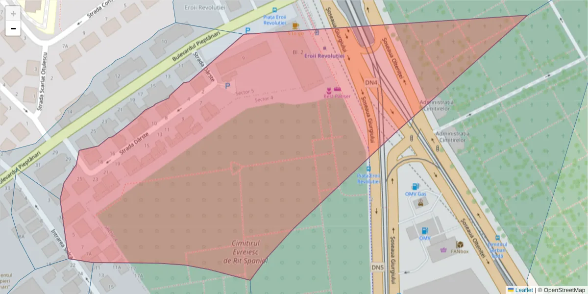 Hartă a codului poștal  și a codurilor poștale învecinate