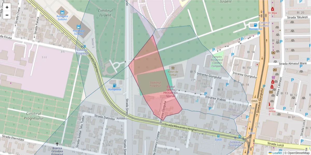 Hartă a codului poștal  și a codurilor poștale învecinate