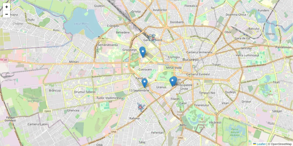 Hartă a codului poștal  și a codurilor poștale învecinate