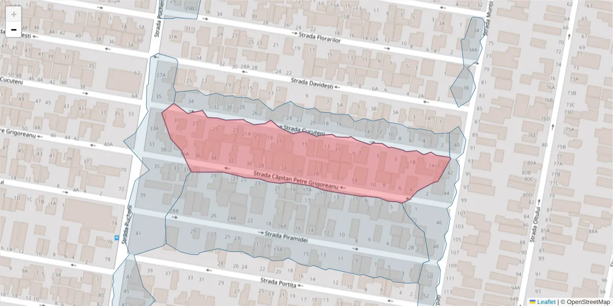 Hartă a codului poștal  și a codurilor poștale învecinate