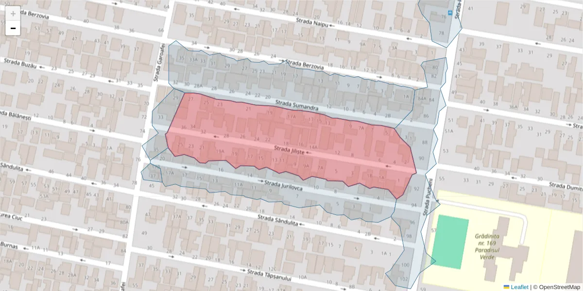 Hartă a codului poștal  și a codurilor poștale învecinate