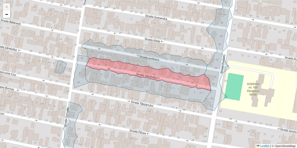 Hartă a codului poștal  și a codurilor poștale învecinate