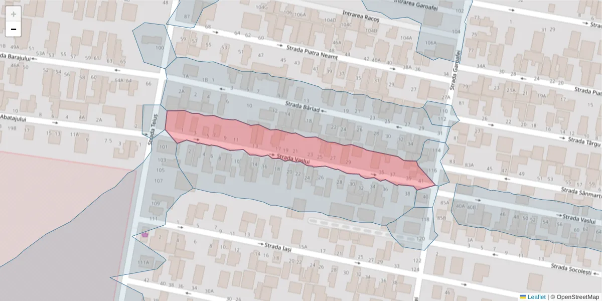 Hartă a codului poștal  și a codurilor poștale învecinate