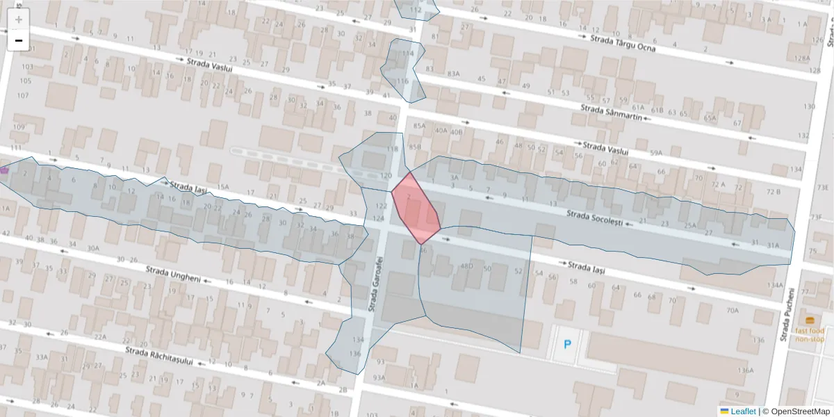 Hartă a codului poștal  și a codurilor poștale învecinate