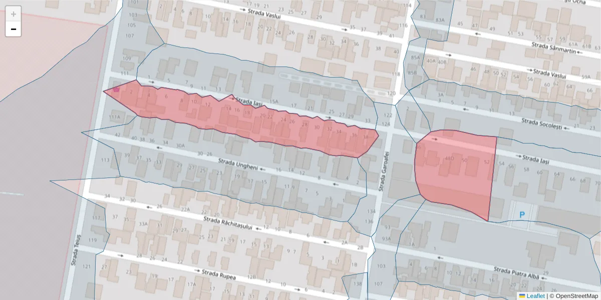 Hartă a codului poștal  și a codurilor poștale învecinate