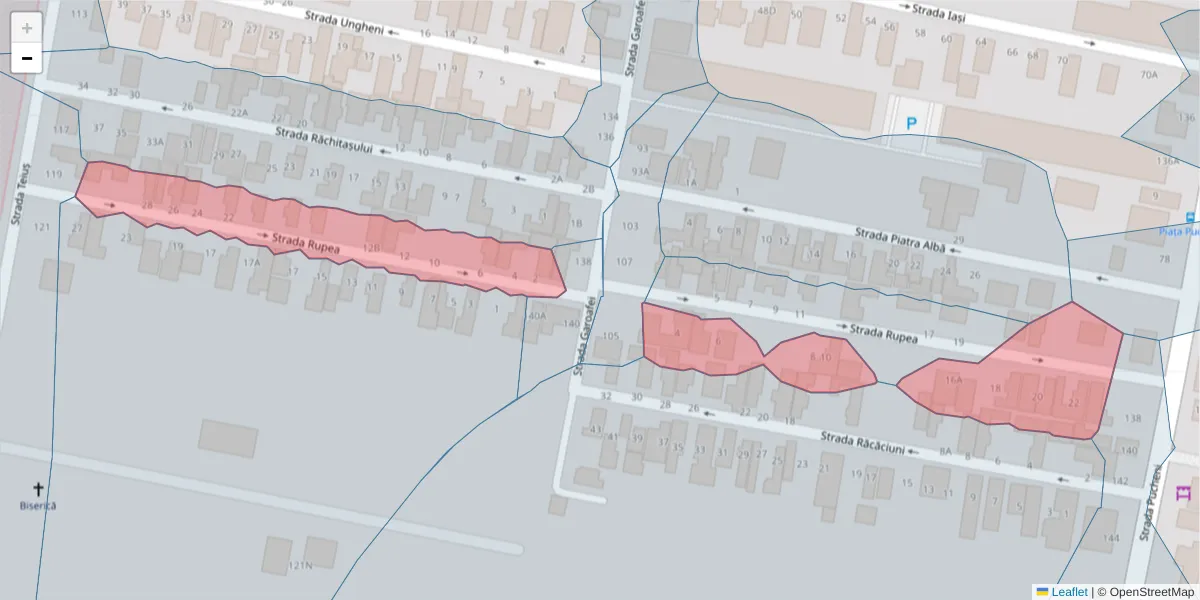 Hartă a codului poștal  și a codurilor poștale învecinate