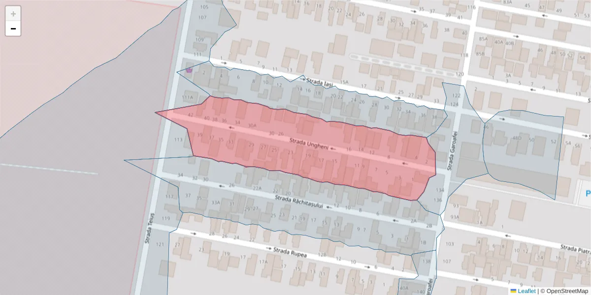 Hartă a codului poștal  și a codurilor poștale învecinate