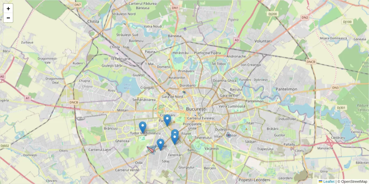 Hartă a codului poștal  și a codurilor poștale învecinate