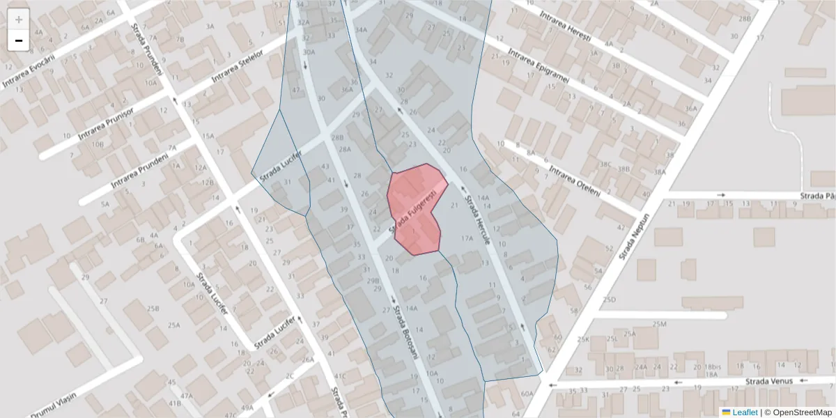 Hartă a codului poștal  și a codurilor poștale învecinate