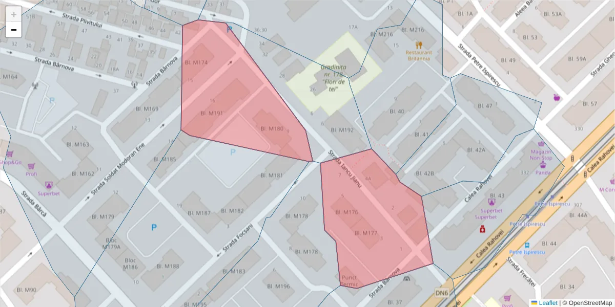 Hartă a codului poștal  și a codurilor poștale învecinate