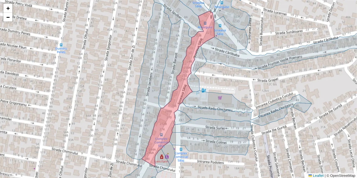 Hartă a codului poștal  și a codurilor poștale învecinate