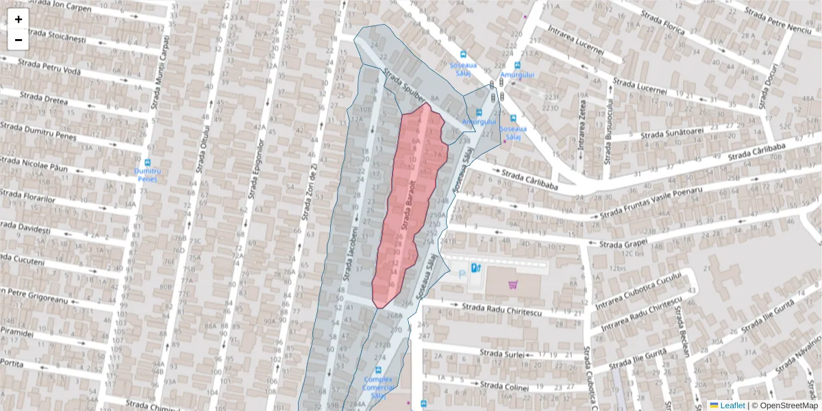 Hartă a codului poștal  și a codurilor poștale învecinate
