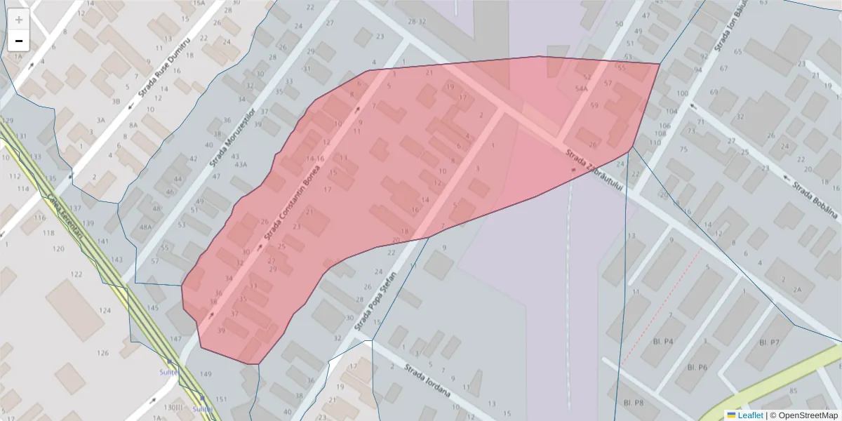 Hartă a codului poștal  și a codurilor poștale învecinate