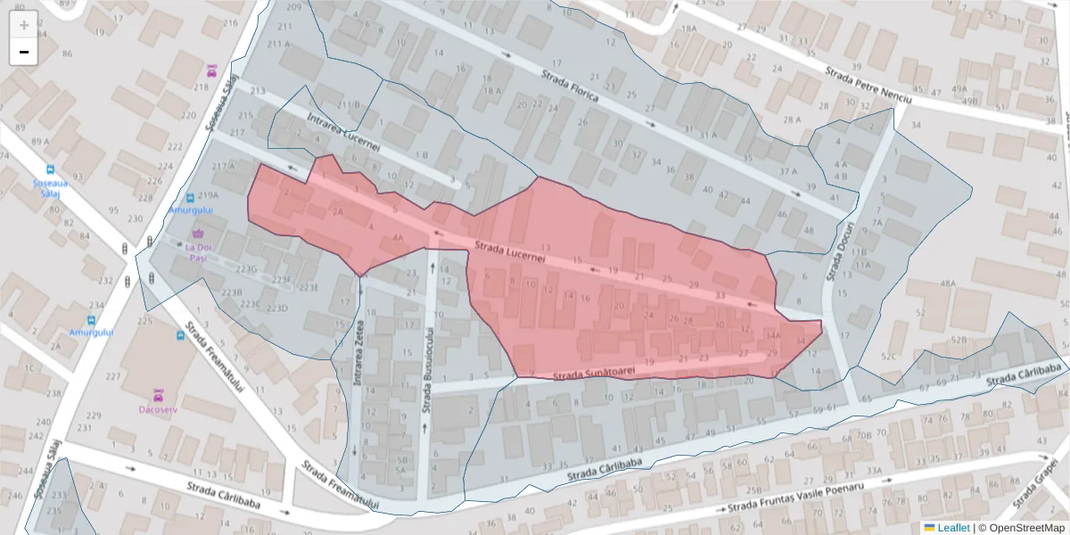 Hartă a codului poștal  și a codurilor poștale învecinate