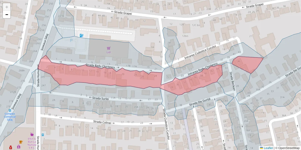Hartă a codului poștal  și a codurilor poștale învecinate