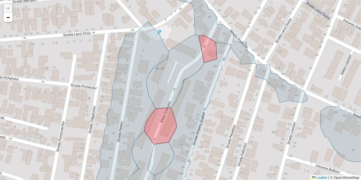 Hartă a codului poștal  și a codurilor poștale învecinate
