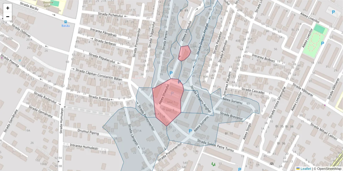 Hartă a codului poștal  și a codurilor poștale învecinate