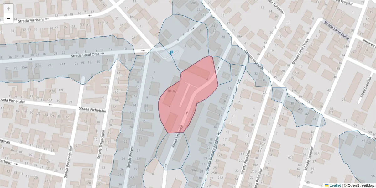 Hartă a codului poștal  și a codurilor poștale învecinate