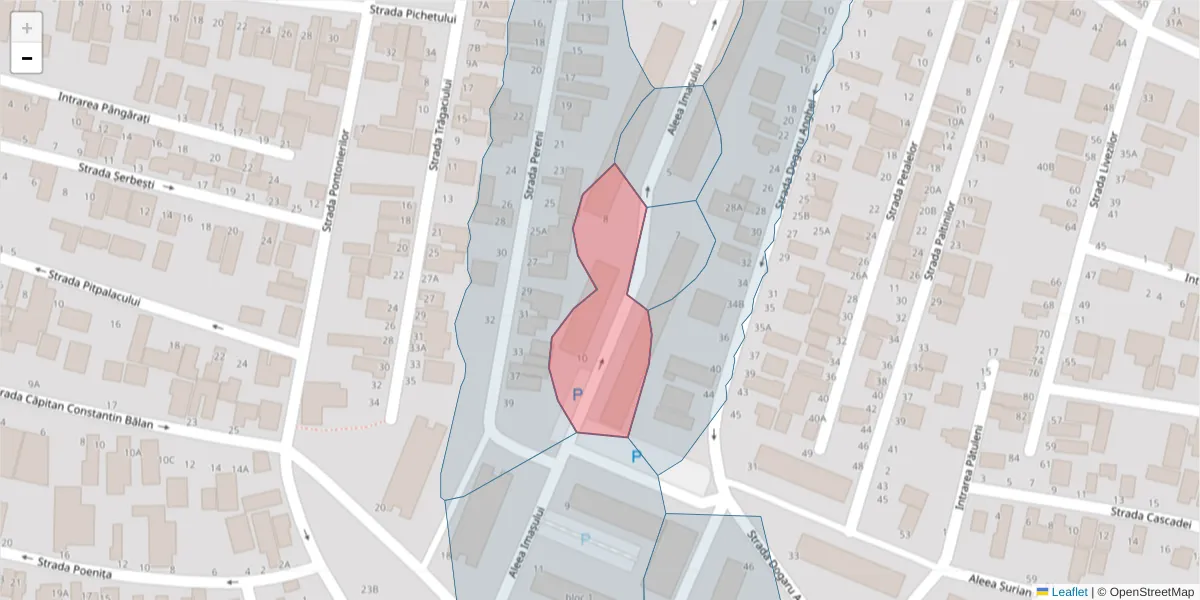 Hartă a codului poștal  și a codurilor poștale învecinate