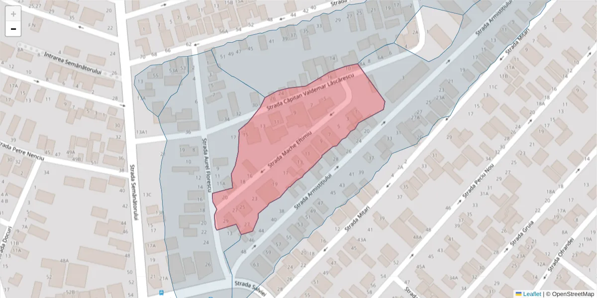 Hartă a codului poștal  și a codurilor poștale învecinate