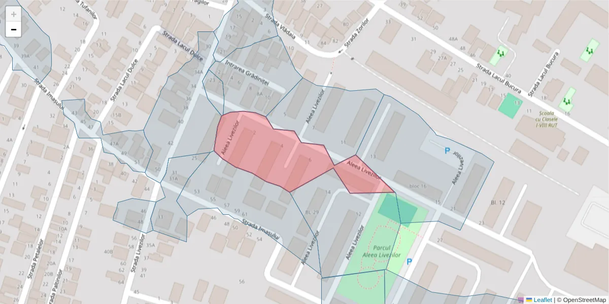 Hartă a codului poștal  și a codurilor poștale învecinate