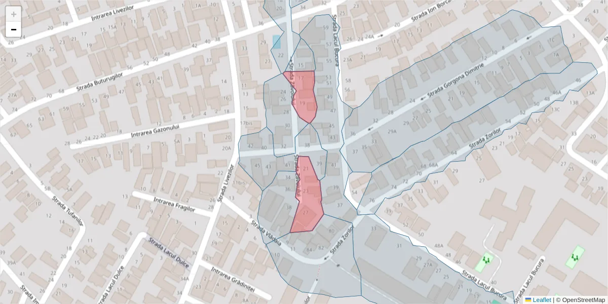 Hartă a codului poștal  și a codurilor poștale învecinate