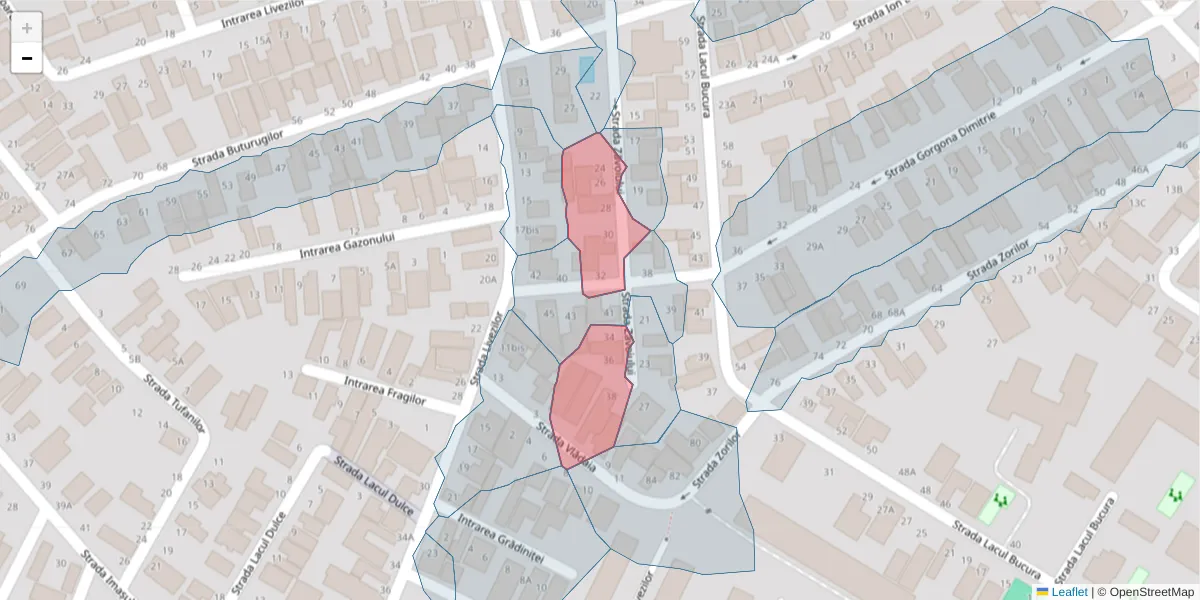Hartă a codului poștal  și a codurilor poștale învecinate