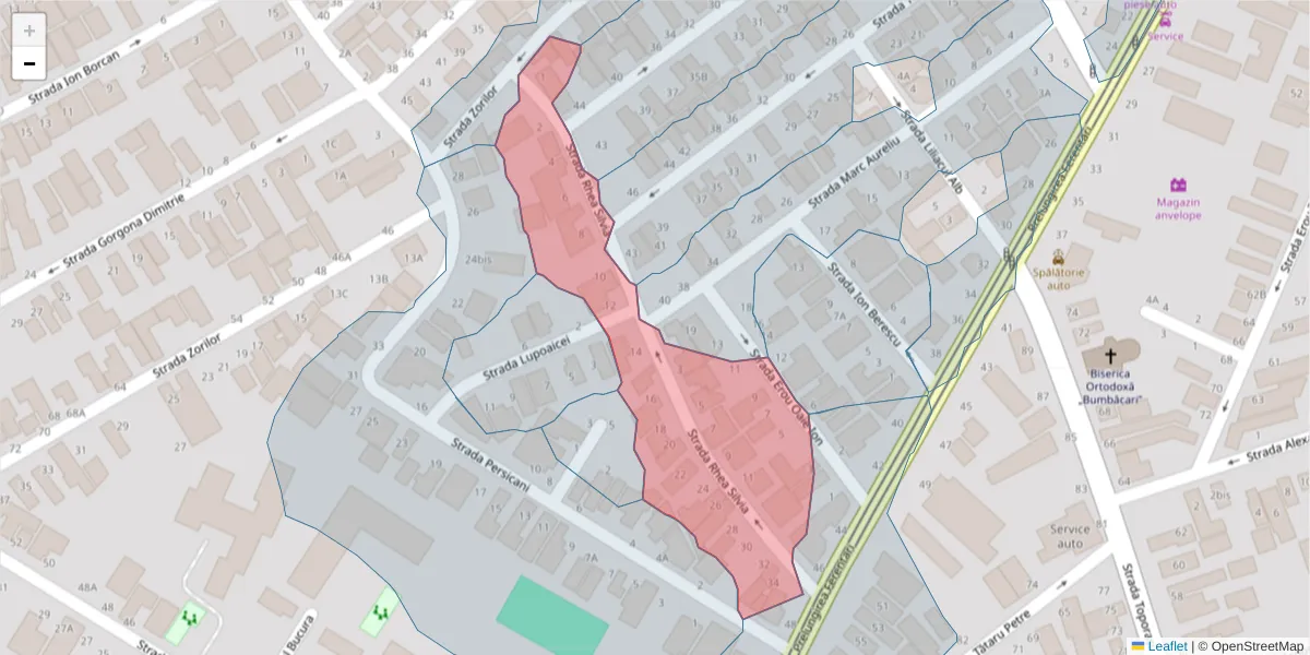 Hartă a codului poștal  și a codurilor poștale învecinate