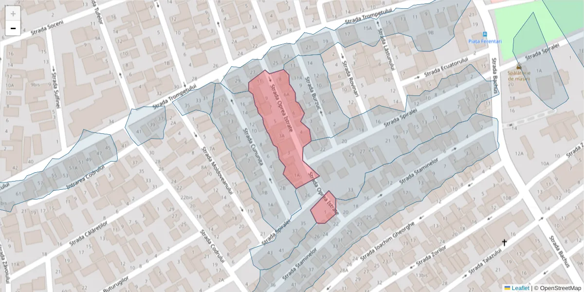 Hartă a codului poștal  și a codurilor poștale învecinate