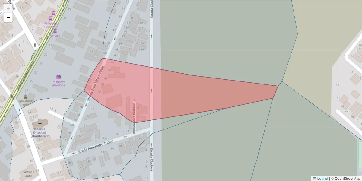 Hartă a codului poștal  și a codurilor poștale învecinate