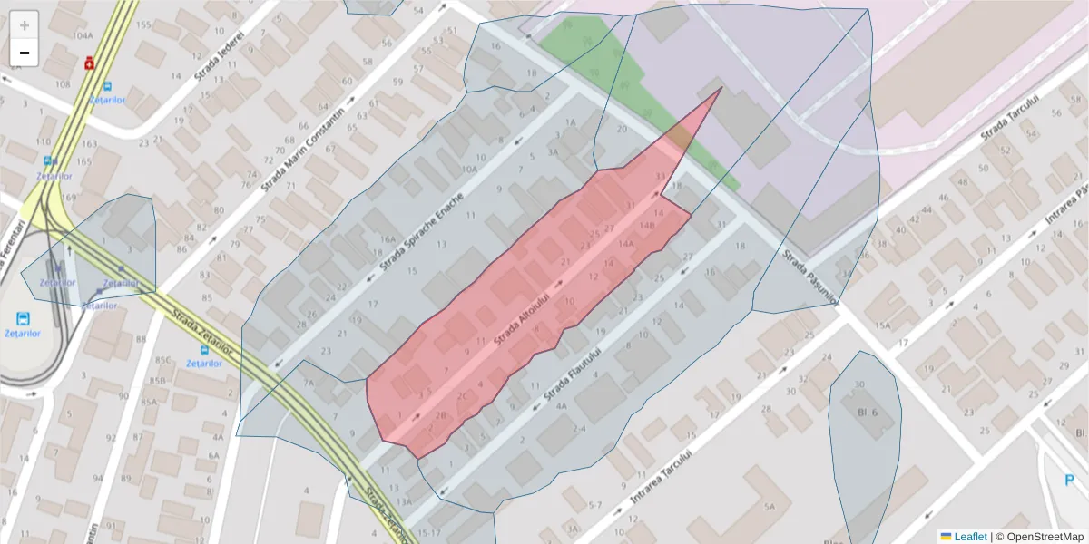 Hartă a codului poștal  și a codurilor poștale învecinate