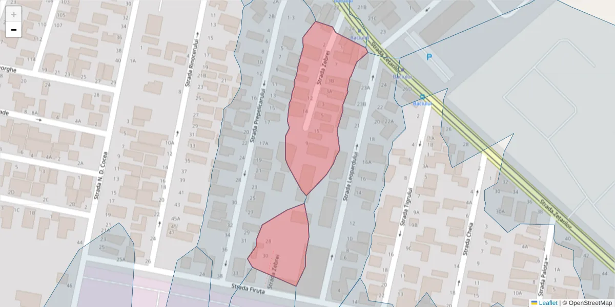 Hartă a codului poștal  și a codurilor poștale învecinate