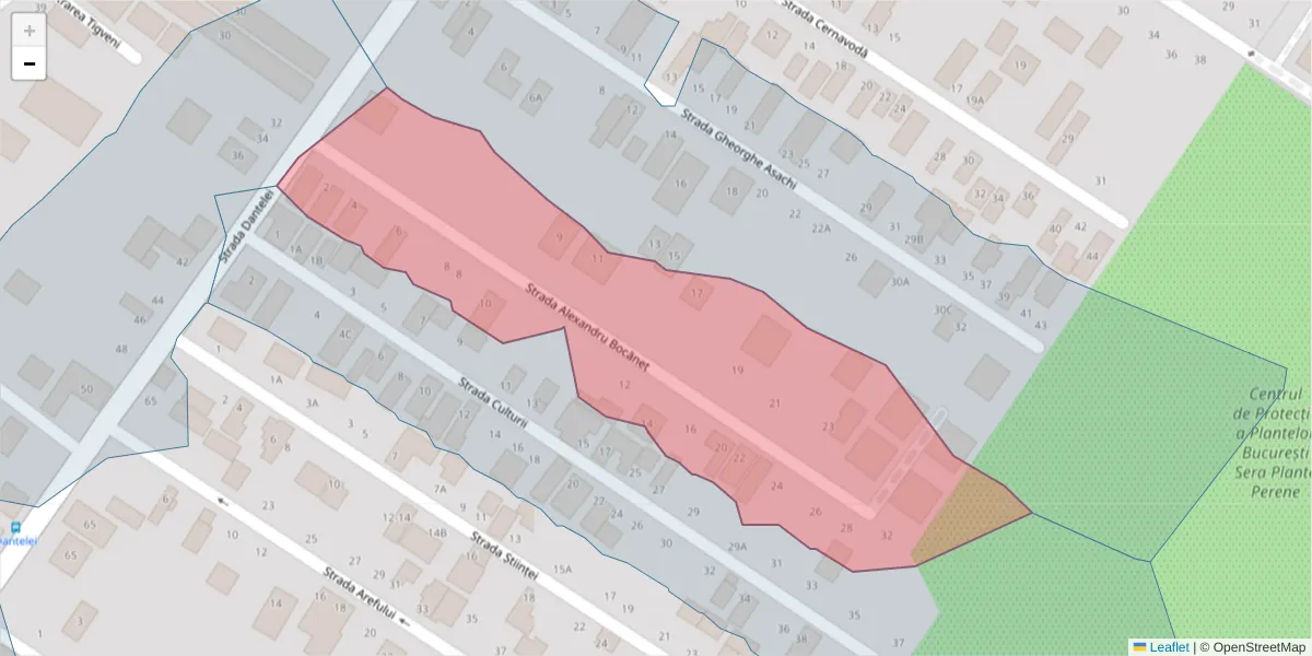 Hartă a codului poștal  și a codurilor poștale învecinate