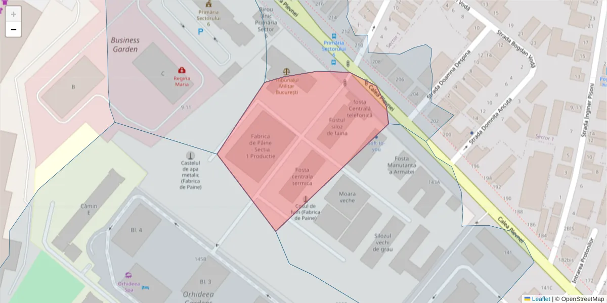 Hartă a codului poștal  și a codurilor poștale învecinate