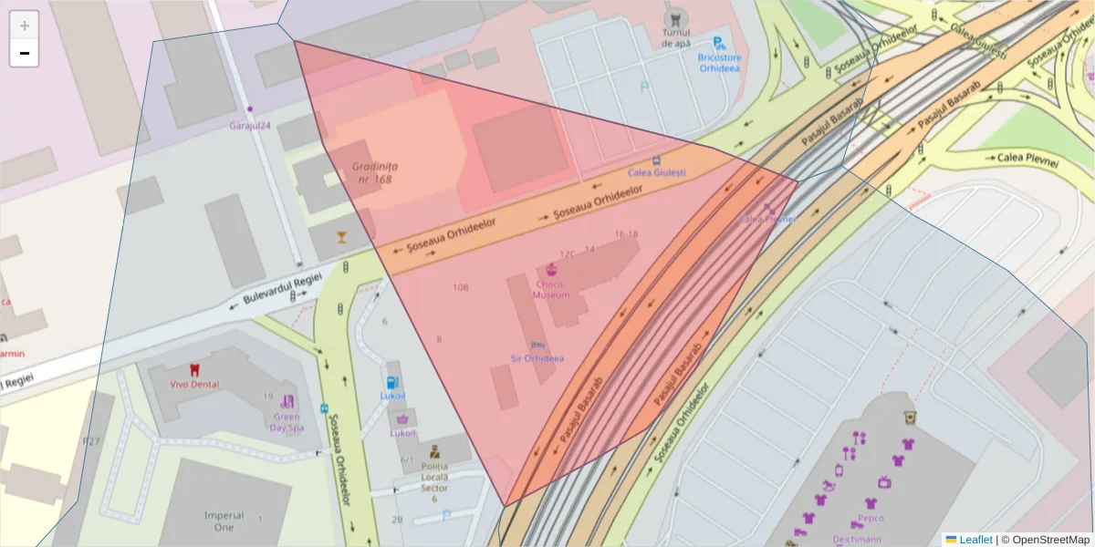 Hartă a codului poștal  și a codurilor poștale învecinate