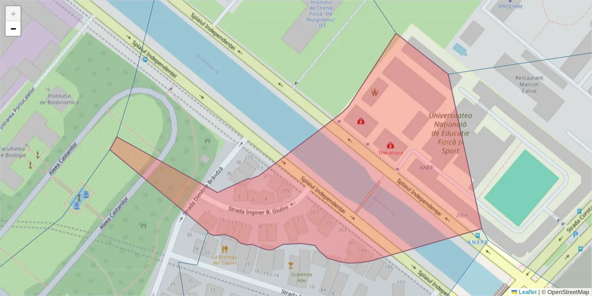 Hartă a codului poștal  și a codurilor poștale învecinate