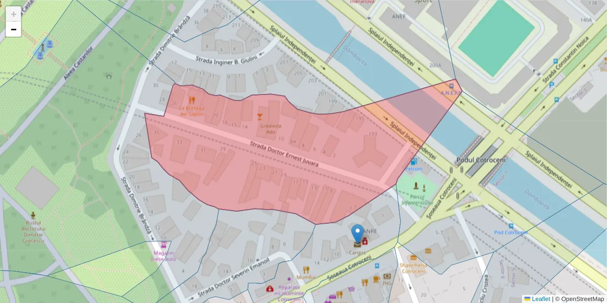 Hartă a codului poștal  și a codurilor poștale învecinate