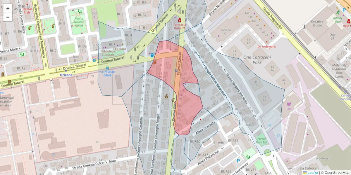 Hartă a codului poștal  și a codurilor poștale învecinate