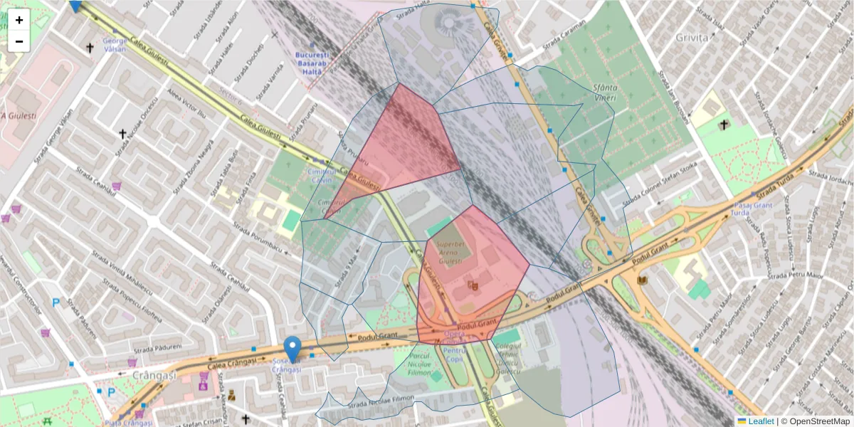 Hartă a codului poștal  și a codurilor poștale învecinate