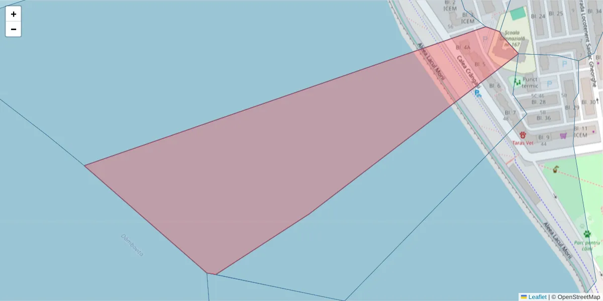 Hartă a codului poștal  și a codurilor poștale învecinate