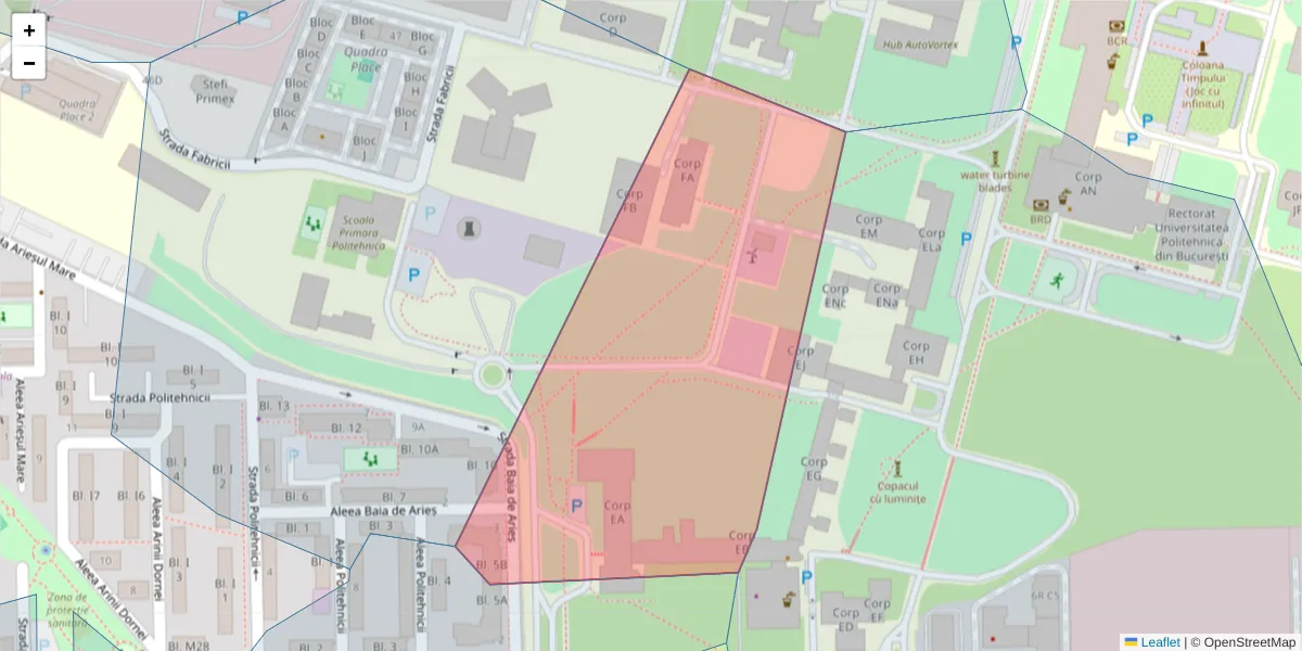 Hartă a codului poștal  și a codurilor poștale învecinate