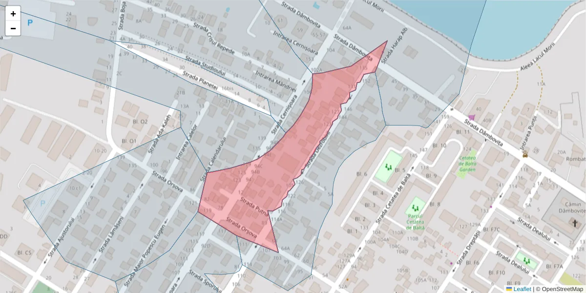 Hartă a codului poștal  și a codurilor poștale învecinate